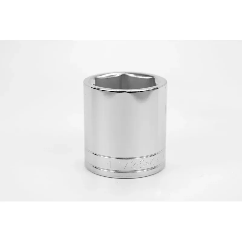 1-1/2″ 1/2″ Drive 6 Point Fractional Standard Chrome Socket