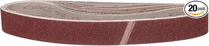 1-1/2 x 30 Inch Sanding Belt, 20 Pcs 60 Grit Knife Sharpener Belts Work Sharpening for Belt Sander Knife Carving Tool Metal Working
