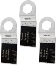 1-1/3″ Universal Bi-Metal Oscillating Tool Blade, 3pk (SuperCut), Oshlun MMS-0103