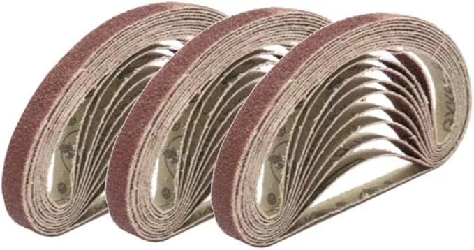 1/2 Inch x 18 Inch Sanding Belts, 60 Grits Aluminum Oxide Sanding Belt, Belt Sander Tool for Woodworking, Metal Polishing (30 Pack)