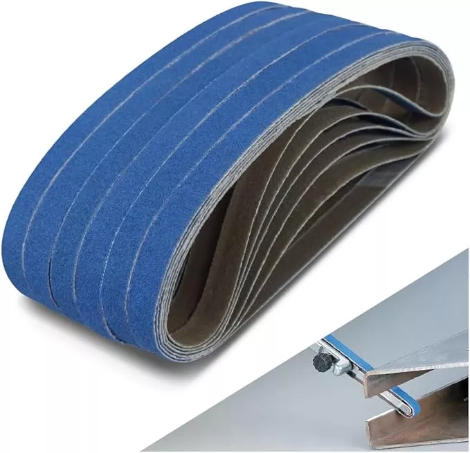 1/2 x 18 Inch Sanding Belts, 36 Pcs 120 Grit, Zirconia Sanding Belts for Fine Finishing, Metal Polishing, Woodworking