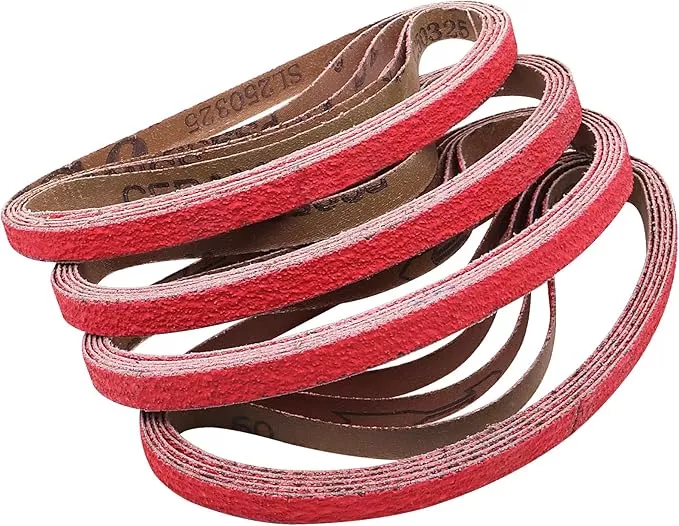 1/2 x 18 Inch Sanding Belts Ceramic, 60 Grit 1/2x18 Inch Sander Belts for Air Belt Sander, Metal Finishing, Rust Removal, Woodworking, 20 Pack