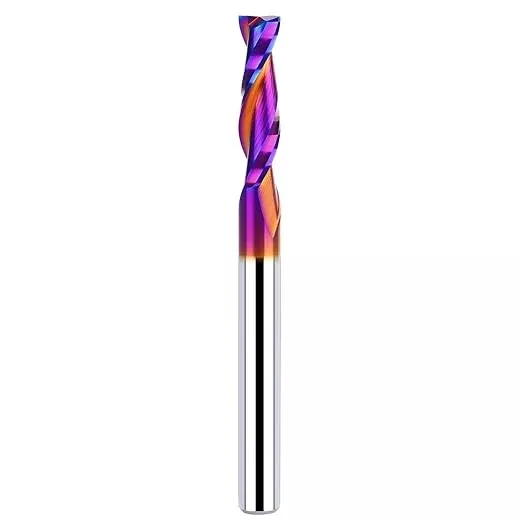 1/4 Upcut Spiral Router Bit 1/4 Inch Shank 1 inch Cutting Length with Extra Long Life Coating CNC Router Bits End Mill for Wood Cutting, Slot Mortise, Engraving