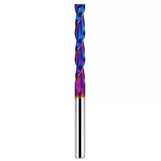 1/4 Upcut Spiral Router Bit 1/4 Inch Shank 2 inch Cutting Length with Extra Long Life Coating CNC Router Bits End Mill for Wood Cutting, Slot Mortise, Engraving