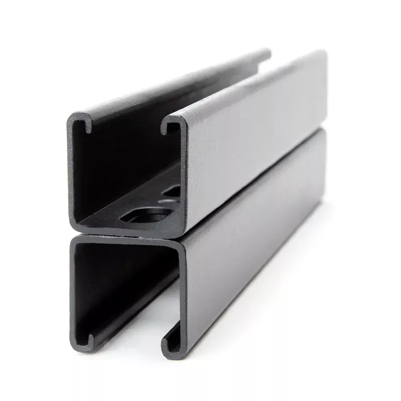 1-5/8″ x 3-1/4″ Back-to-Back Strut Channel with Short Slots 20 ft. – Black E-Coat/Paint