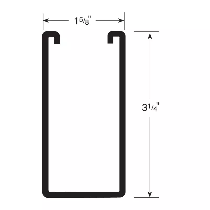 1-5/8″ x 3-1/4″ Solid Strut Channel 4 ft. – Green Powder Coat/Paint