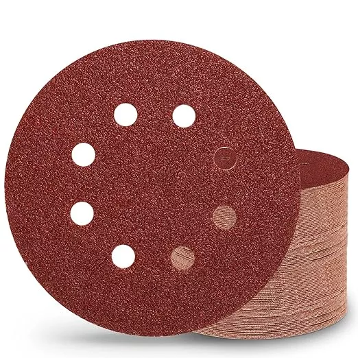 100 PCS 60 Grit 5 Inch Sanding Discs, Hook and Loop Sandpaper for Random Orbital Sander