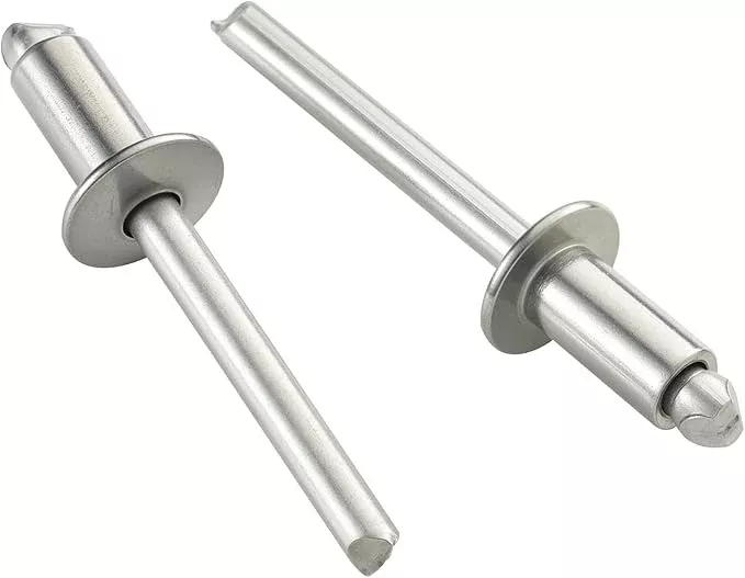 (170Pcs) 3/16" x3/8" Aluminum Blind Rivets, 4.8 x 10mm Pop Rivets,Rivets for Metal,Silver-(VG10108)
