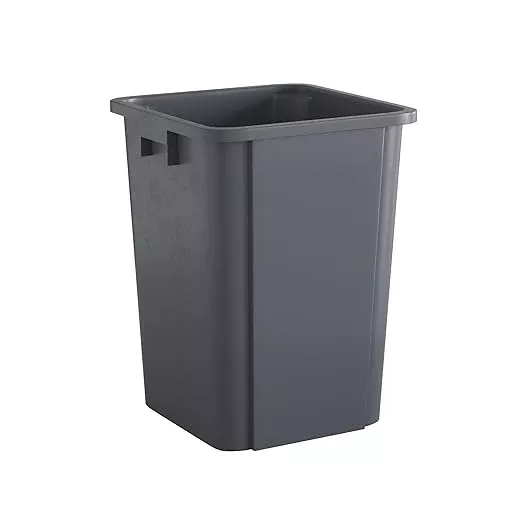 19 Gallon Grey Square Commercial Trash Can