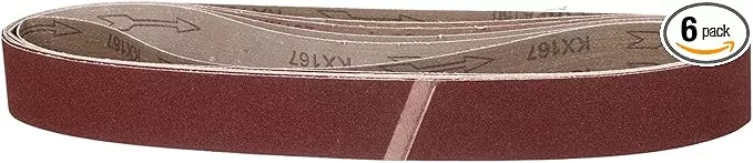 2 x 42 Inch Sanding Belt, 6 Pcs 150 Grit Knife Sharpener Belts Work Sharpening for Belt Sander Knife Carving Tool Metal Working