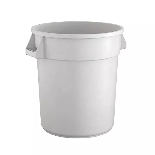 20 Gallon White Round Commercial Trash Can
