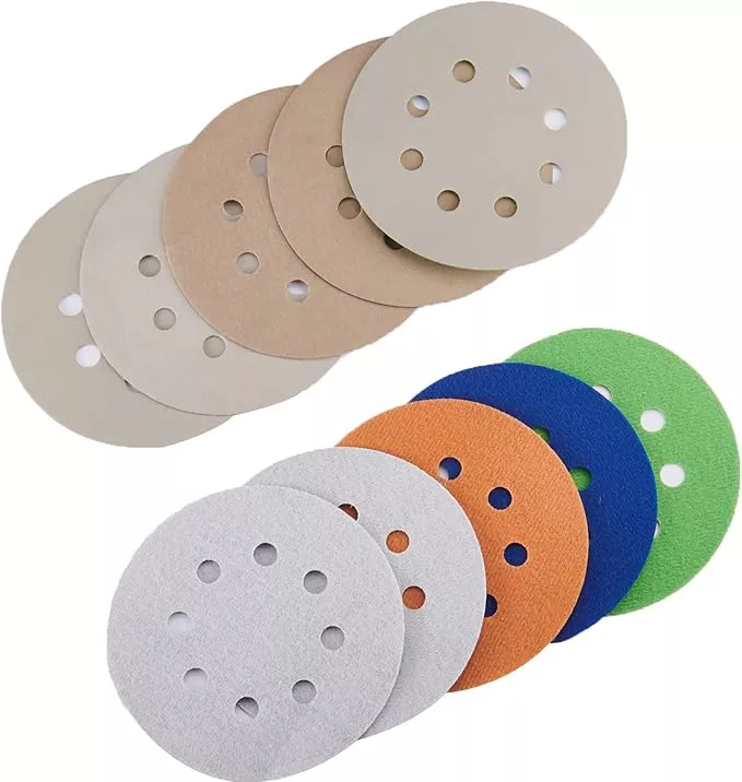 20pcs Sandpaper 8 Hole 5 inch Sanding Discs Hook and Loop 3000/4000/5000/7000/10000 Grits Wet Dry Sandpaper for Random Orbital Sander Automotive Metal Sanding Polishing