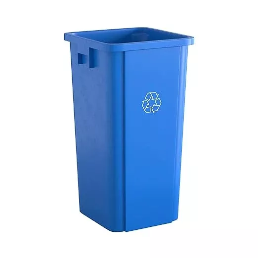 23 Gallon Blue Square Commercial Trash Can