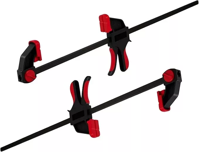 24-inches Bar Clamps for Woodworking 2-Pack, Quick-Release Wood Clamps,150LB Load Limit with Built-in Ruler, for DIY Projects & Cabinet Installation