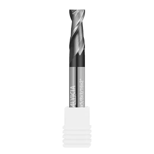3/16" Micrograin Carbide Square End Mill Set 2 Flute HRC 55 AlTiN Coating End Milling Bits for Milling Alloy Steels, Hardened Steel, CNC Router Bits