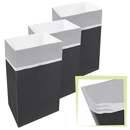 30 Gallon Multi-Liner Disposable Trash Cans (3-Pack) with Fitted Trash Bags - Reusable Garbage and Recycling Bins for Parties, Events, and More (Recycle - 17" Height x 14" Width x 30" Depth)