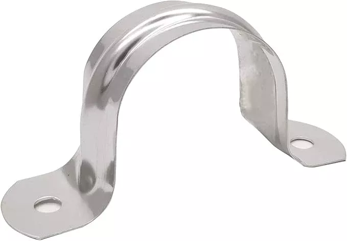 30 Pcs 1inch Rigid Pipe Strap,Two Hole Stainless Steel Strap U Bracket, Widened Tube Strap Tension Clip Assortment Kit Heavy Duty Pipe Clamp（32mm）