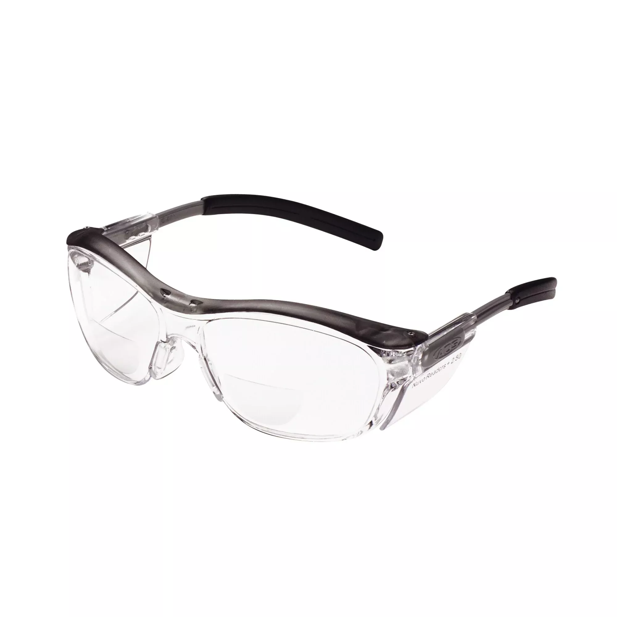 3M Nuvo Protective Eyewear 11436-00000-20 Clear Lens, Grey Frame
