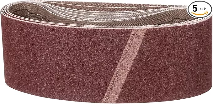 4 x 24 Inch Sanding Belt, 5 Pcs 180 Grit Knife Sharpener Belts Work Sharpening for Belt Sander Knife Carving Tool Metal Working