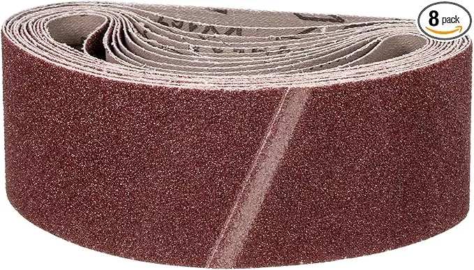 4 x 24 Inch Sanding Belt, 8 Pcs 40 Grit Knife Sharpener Belts Work Sharpening for Belt Sander Knife Carving Tool Metal Working
