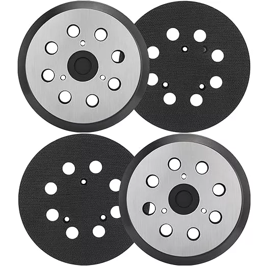 5" 8 Hole Hook & Loop Metal Orbital Sander Replacement Pads Compatible with Makita Sander BO5010 BO5030K BO5031K BO5041K, 4 Pack