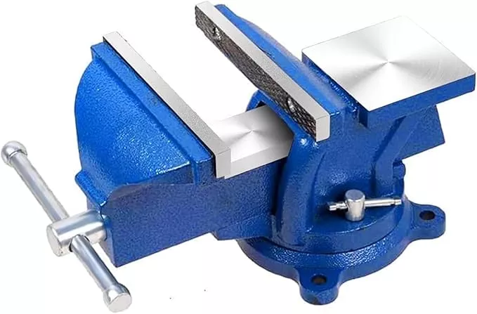 5" Heavy Duty Bench Vise with Anvil Swivel Table Top Clamp Locking Base