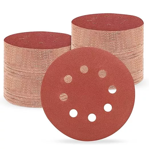 5 Inch 8 Hole Sanding Discs, 150 PCS 180 Grit Hook and Loop Sandpaper, Round Aluminum Oxide Sand Paper Discs for Random Orbital Sander