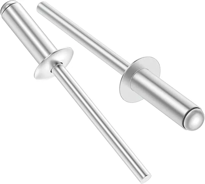 (55Pcs) 1/4" x3/4" Aluminum Blind Rivets, 6.3 x 19mm Pop Rivets,Rivets for Metal,Silver-(VG10115)