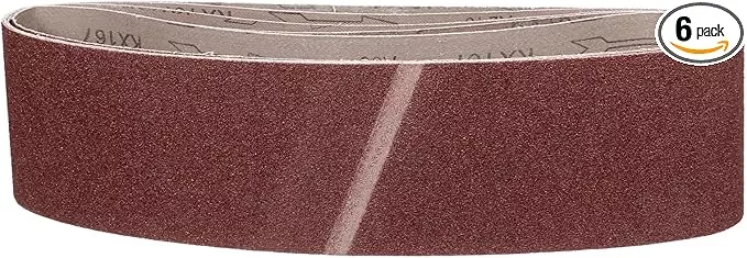 6 x 48 Inch Sanding Belt, 6 Pcs 60 Grit Knife Sharpener Belts Work Sharpening for Belt Sander Knife Carving Tool Metal Working