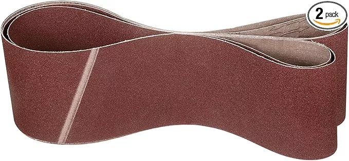 6 x 80 Inch Sanding Belt, 2 Pcs 80 Grit Knife Sharpener Belts Work Sharpening for Belt Sander Knife Carving Tool Metal Working