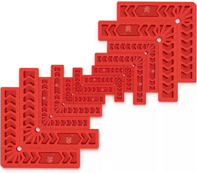 90 Degree Positioning Squares, Clamping Square, Right Angle Clamp Corner Clamp Woodworking Tools for Wood Cabinets, Carpenter Tool for Photo Frames Box Drawer, Set of 12（3" 4" 6")
