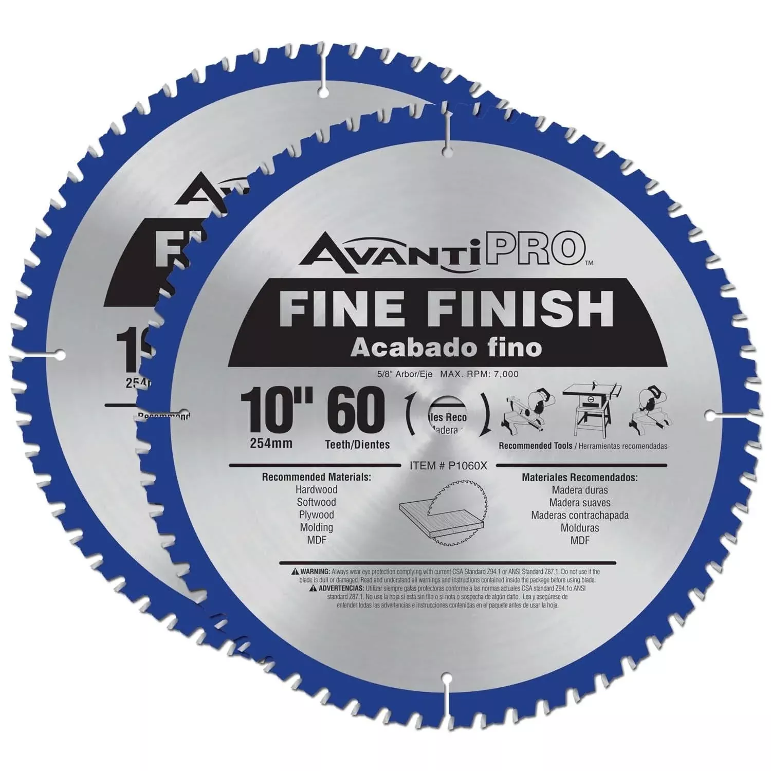 Avanti P106060PP PRO 10 in. x 60-ToothSaw Blade Value-Pack