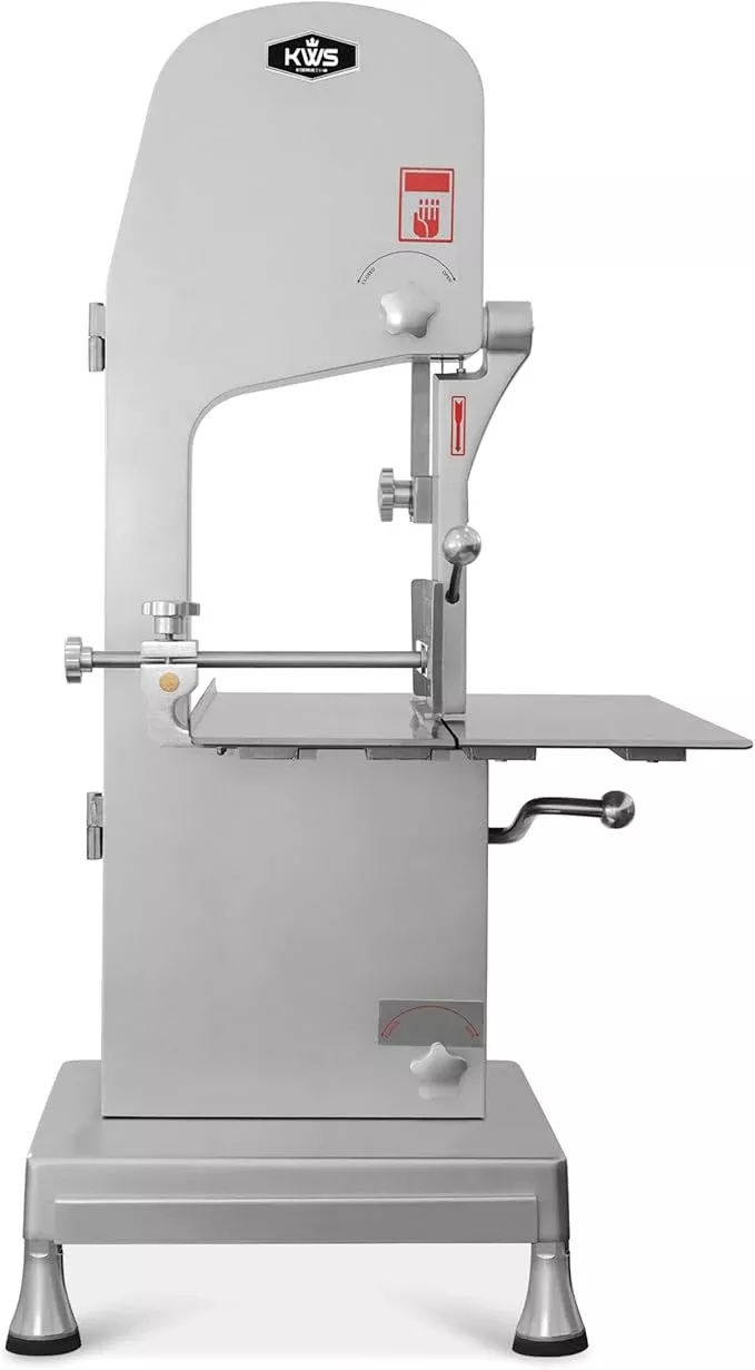 B-310S 2400W 3.3HP [ ETL & NSF Certified ] Countertop Electric Bone Band Saw – Commercial Meat Cutter, 7.9" Adjustable Cutting Thickness, 78.7" Stainless Steel Blade, Safety Shut-Off Emergency Stop