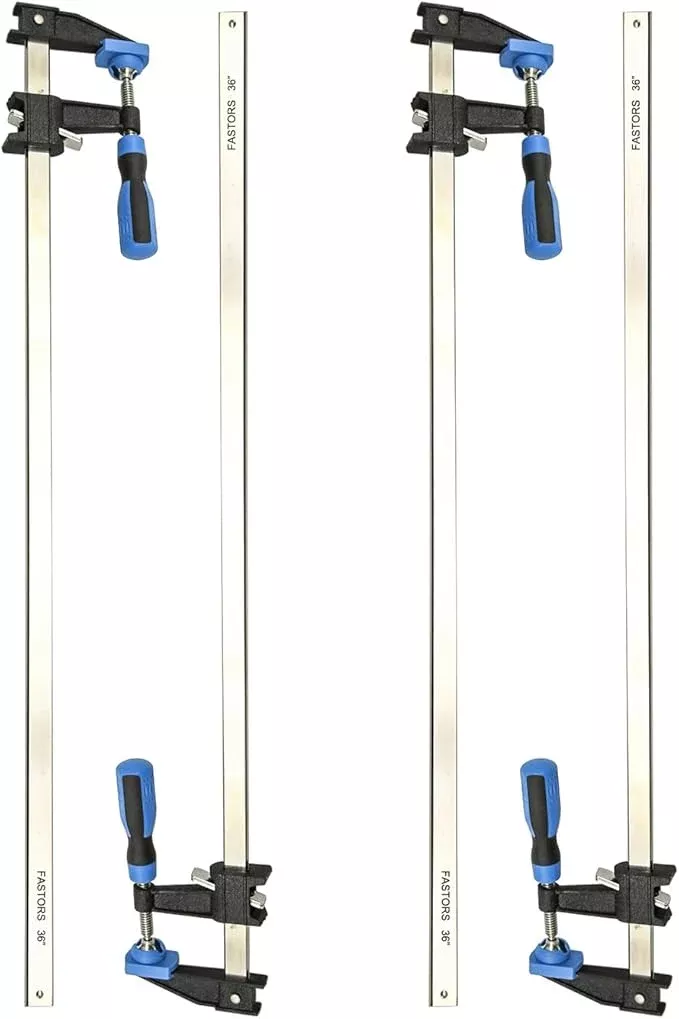 Bar Clamps for Woodworking 36 Inch,4 Pack Wood Clamps Adjustable and Release Quickly,Woodworking Clamps Throat Depth 2.5 Inch,Serrated Steel Rail,Bar Clamps Force 600 Lbs