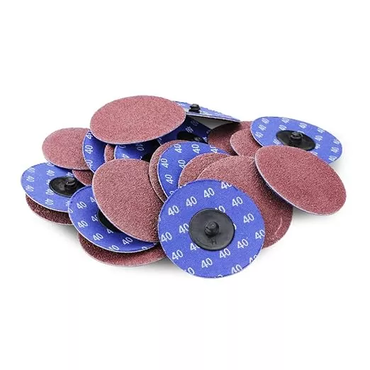 BHA Aluminum Oxide Quick Change Sanding Discs, 3", 40 Grit - 25 Pack