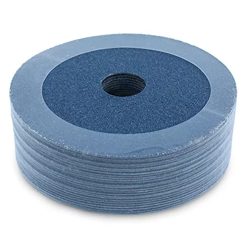 BHA Zirconia Resin Fiber Grinding and Sanding Discs, 5” x 7/8”, 120 Grit - 25 Pack