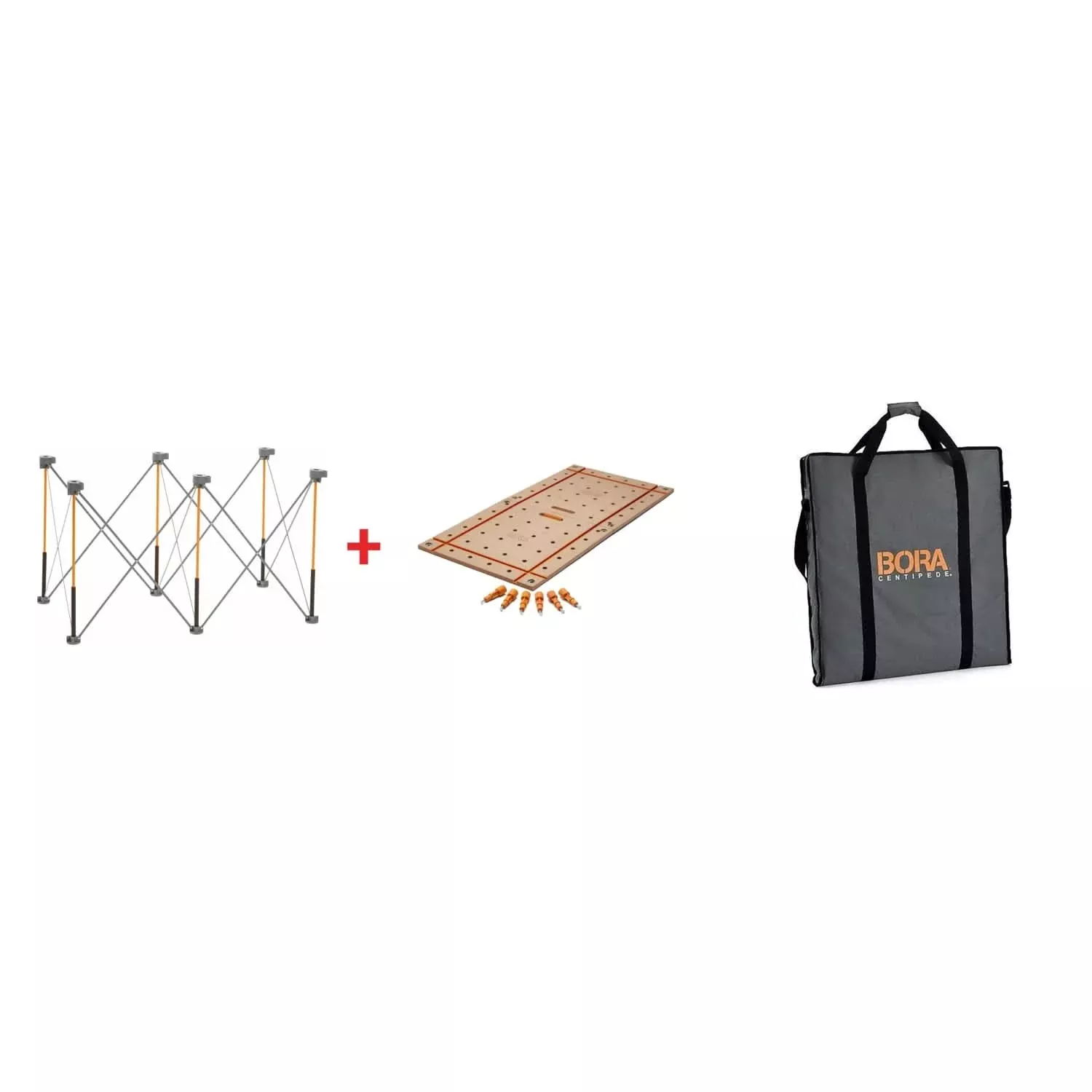 Bora Centipede 2x4-Foot Work Table Support System plus T-Track Tabletop and Carry Bag