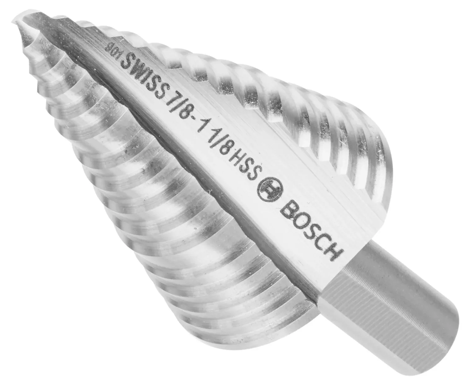 Bosch 1/4" to 7/8" High-Speed Steel Turbo Step Drill Bit SDC4