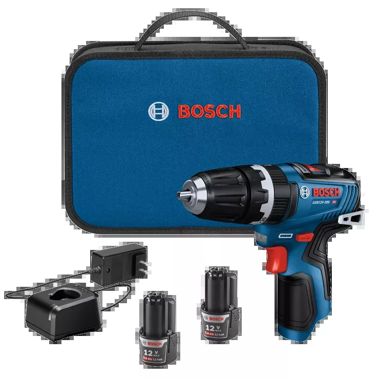 BOSCH 12V MAX 3/8" Hammer Drill/Driver Kit
