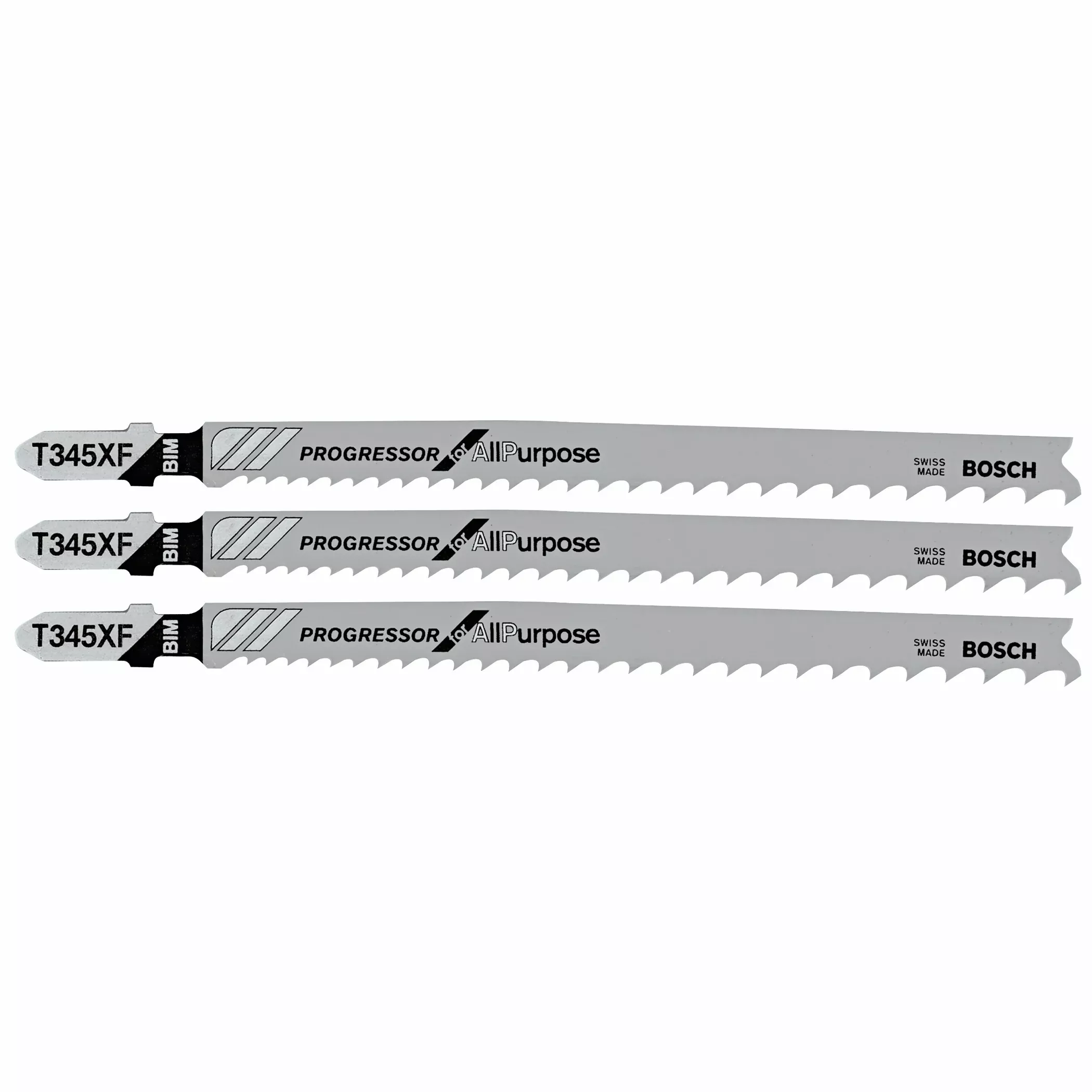 Bosch 3 pc 5-1/4" 5-10P TPI Progressor, T-Shank Jigsaw Blades T345XF3