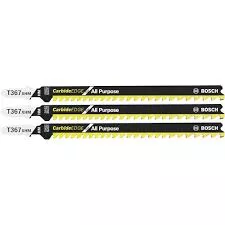 Bosch 3 pc 5-1/4" 5-7 TPI Carbide, TS Jigsaw Blades T367XHM3