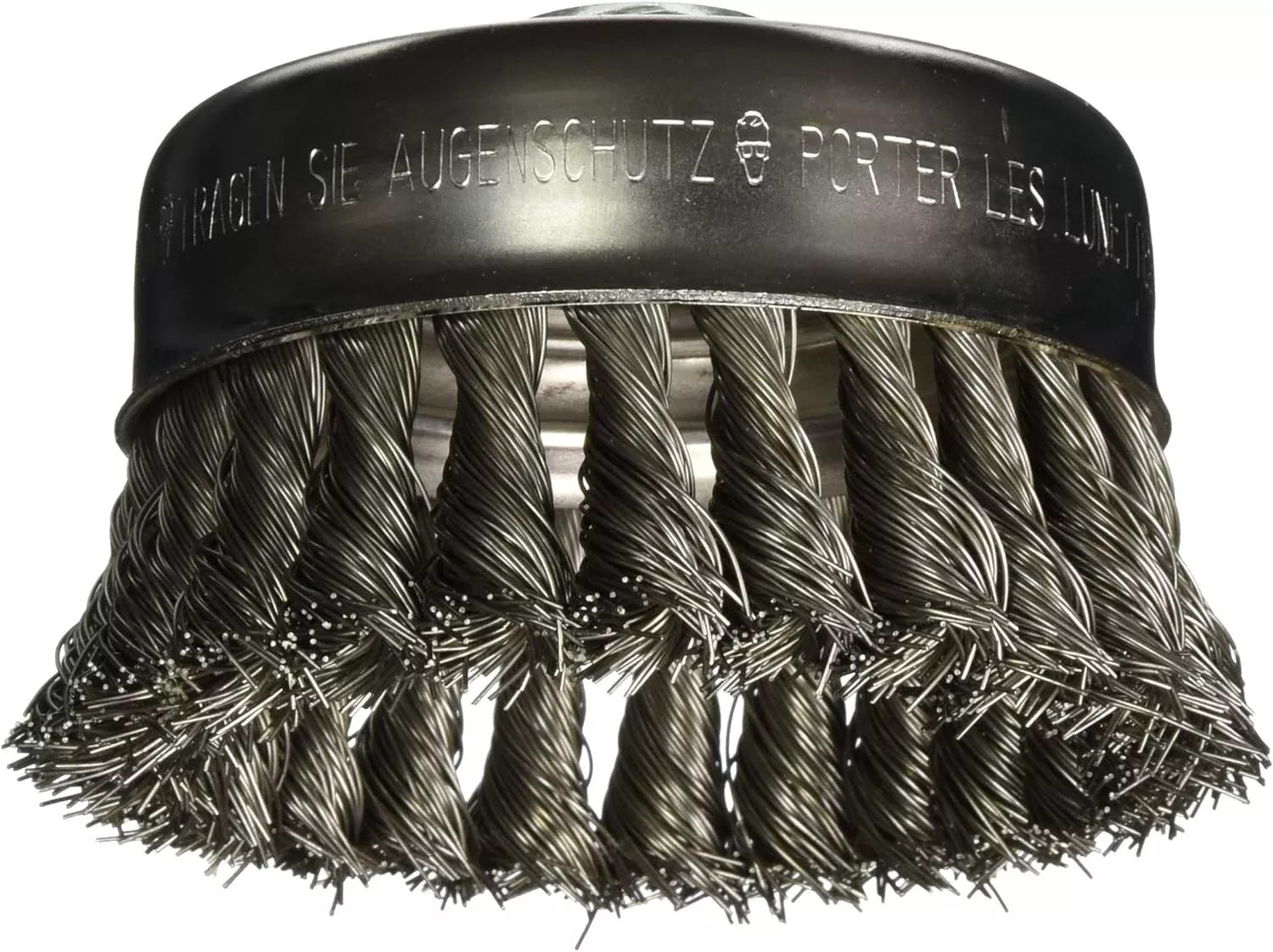 Bosch 4" Wheel 5/8"-11 Carbon Steel Knotted Wire Cup Brush WB510