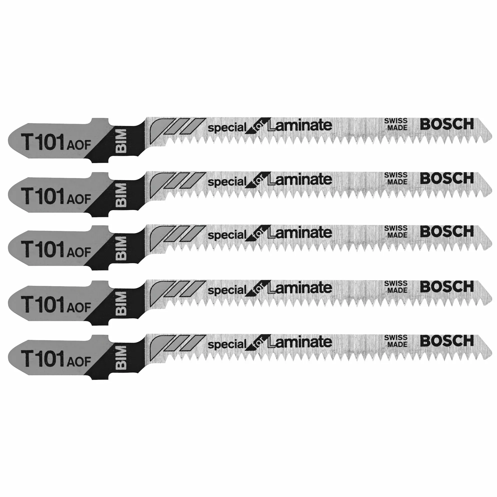 Bosch 5 pc 3-1/4" 20 TPI Special, Laminate TS Jigsaw Blades T101AOF