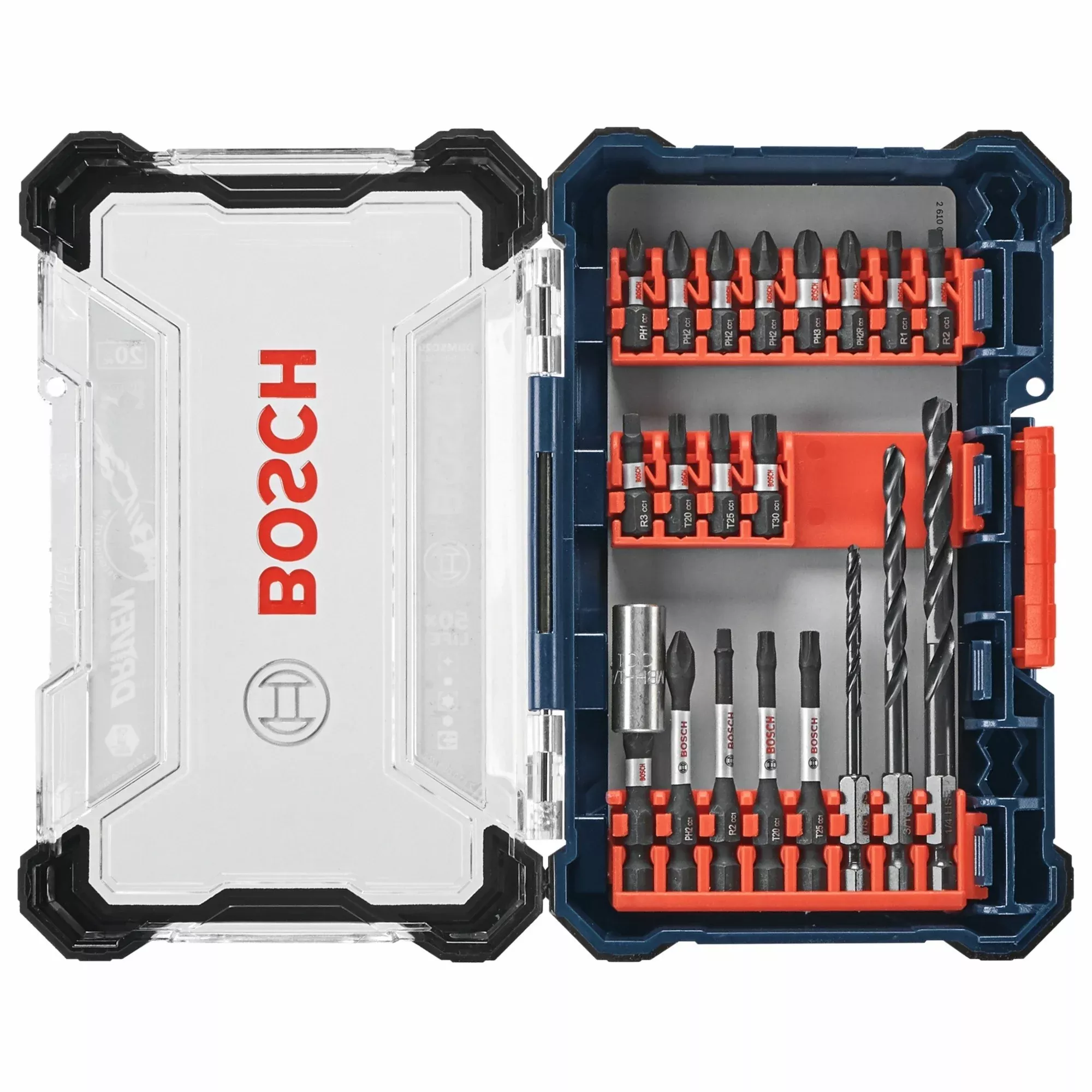 Bosch DDMSD20 Driven Impact Screwdriving and Drilling Custom Case 20-Piece Set