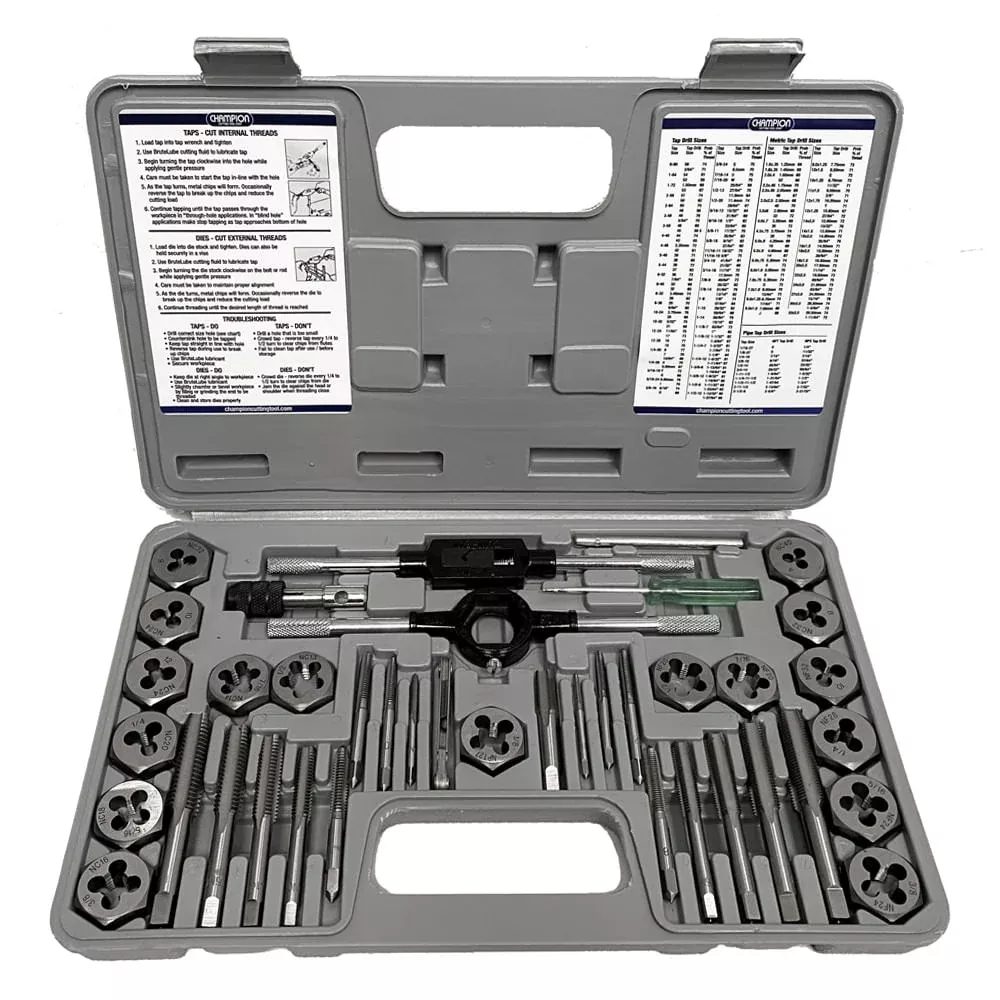 CHAMPION 39 PC. Fractional Tap & Die Set