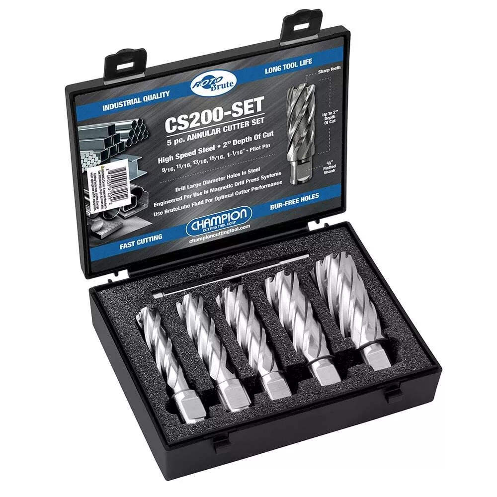 CHAMPION 5 PC. HSS Annular Cutter Set