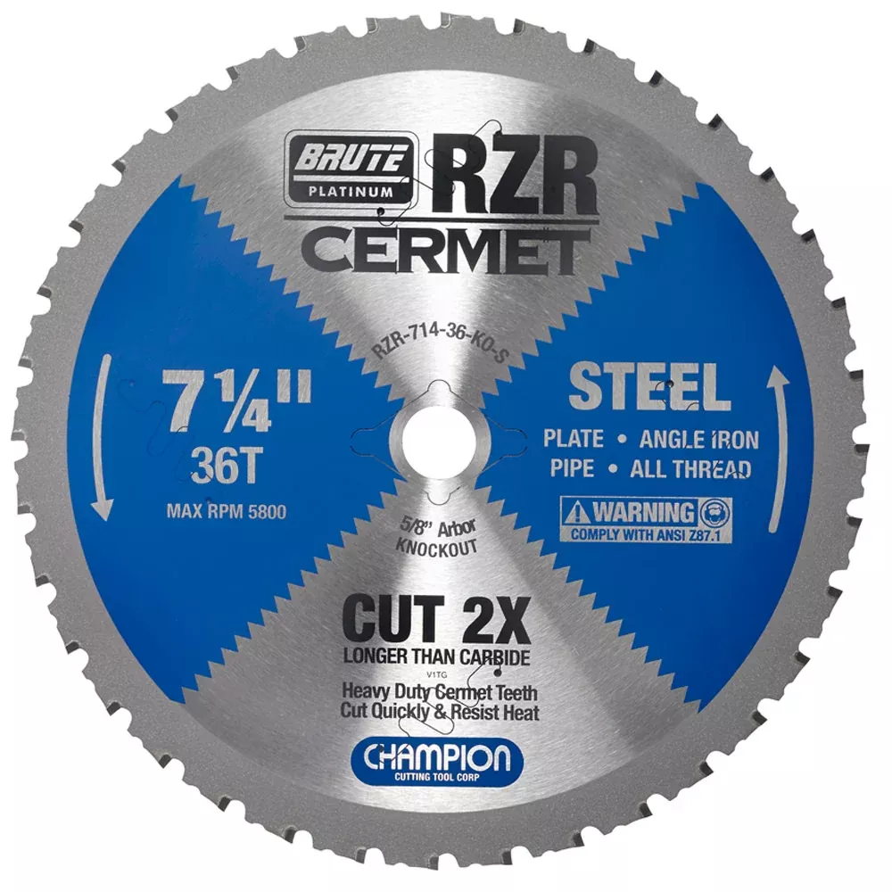 CHAMPION 7-1/4" 36T Brute RZR Cermet Circular Saw Blade