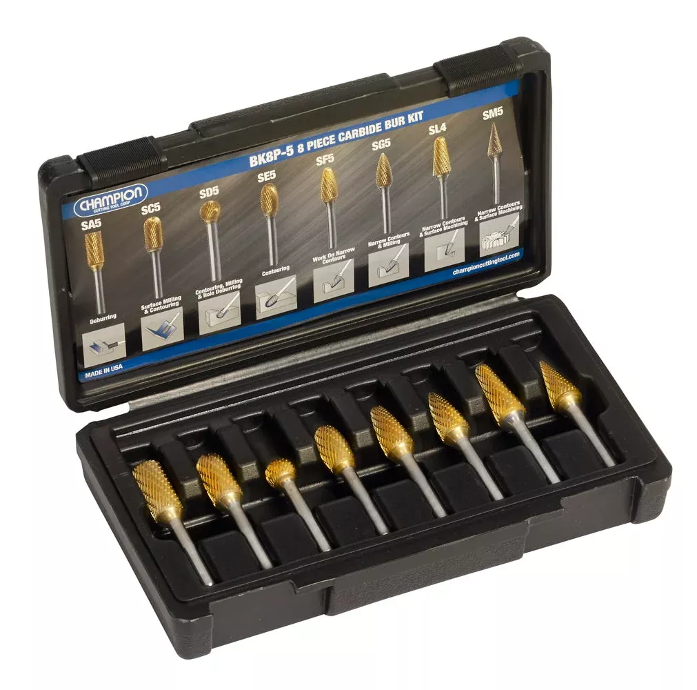 CHAMPION 8 PC. High Performance Bur Kit