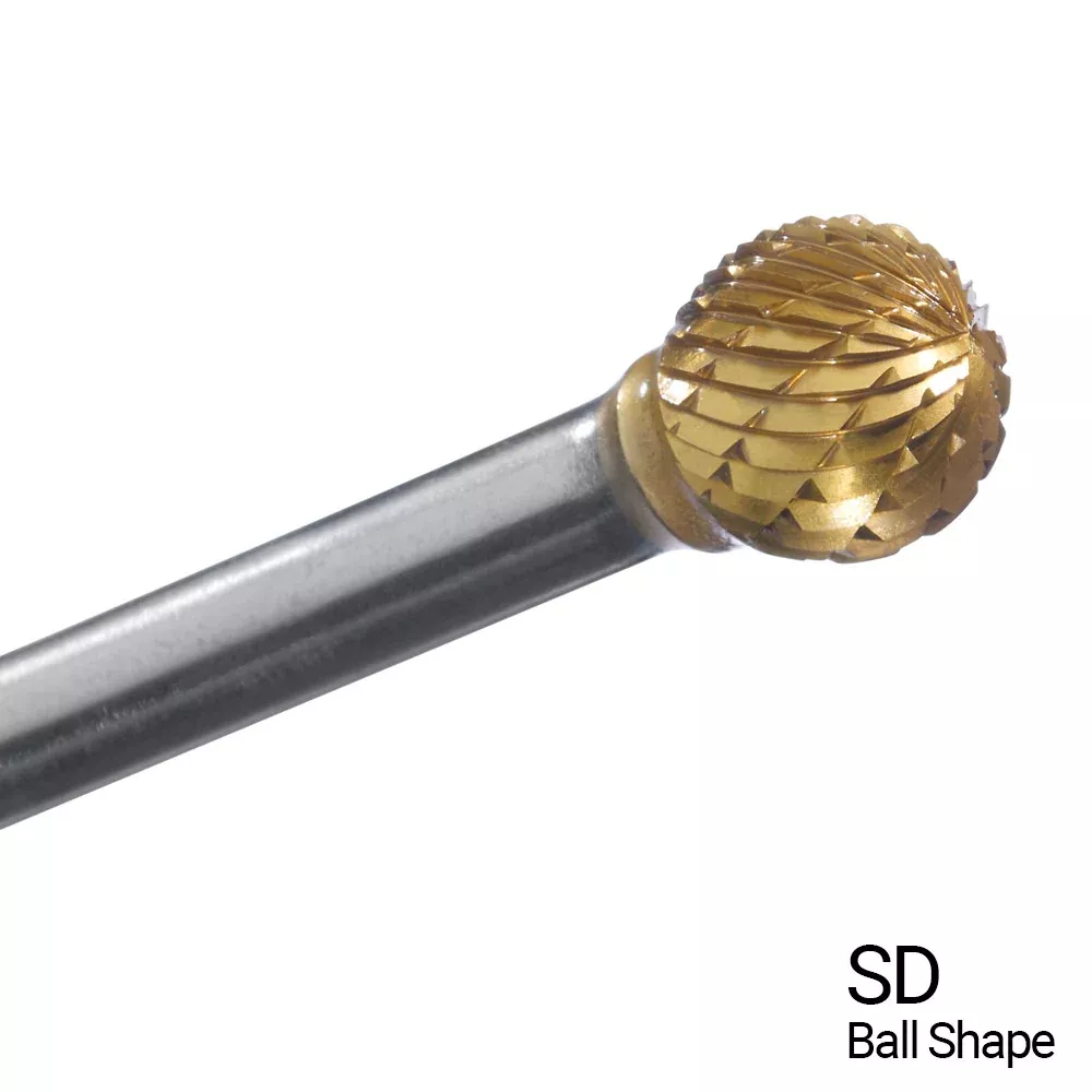 CHAMPION SD2 Double Cut TiN Coated Carbide Bur