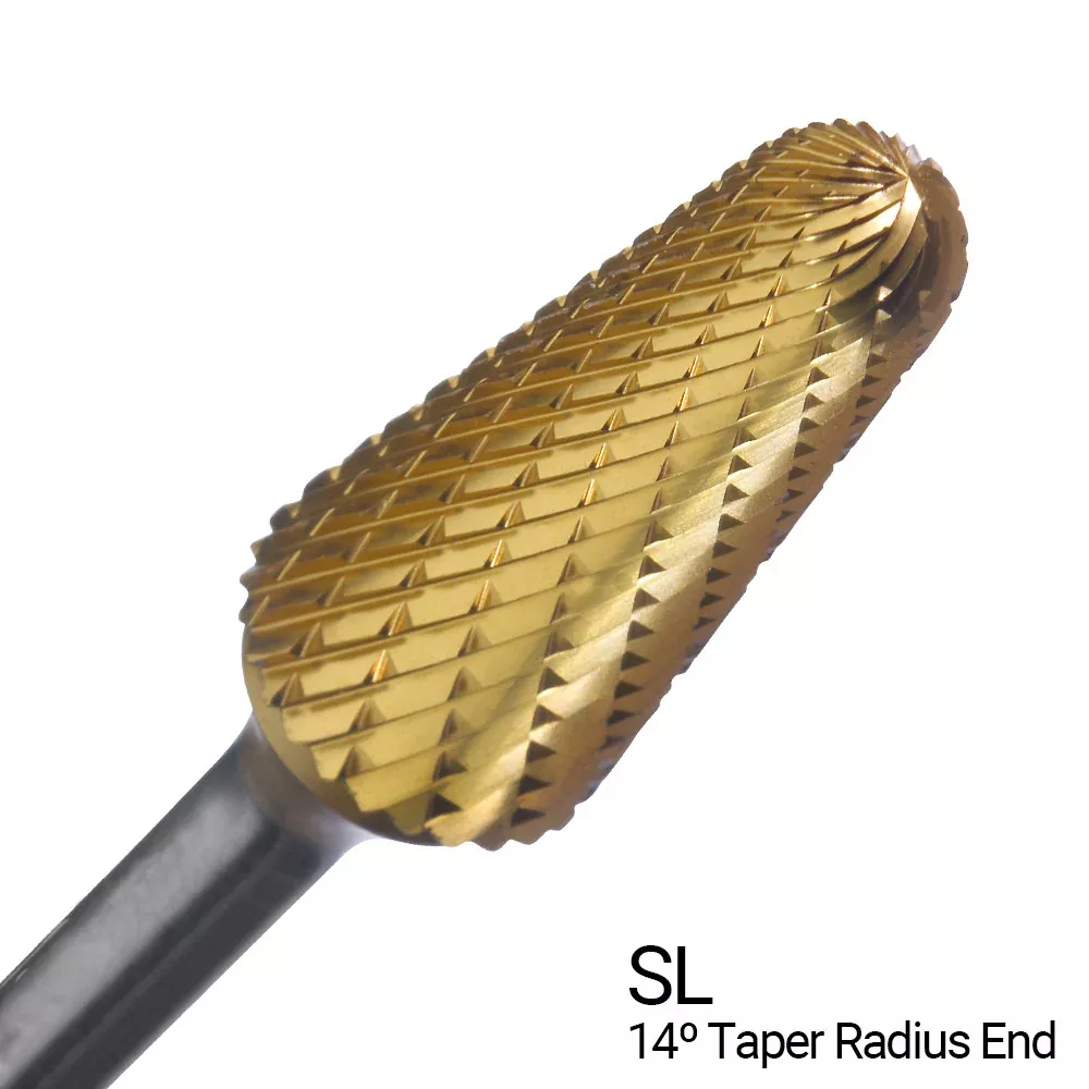 CHAMPION SL1 Double Cut TiN Coated Carbide Bur